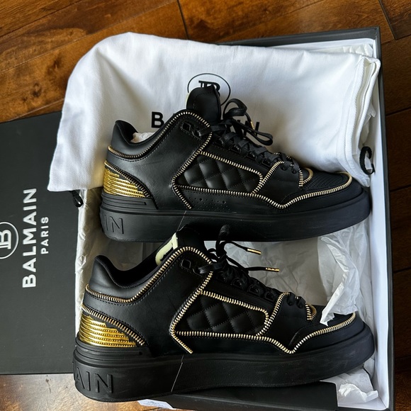 Balmain_B Court Mid Top Rubber Leather and Zip - Picture 3 of 5